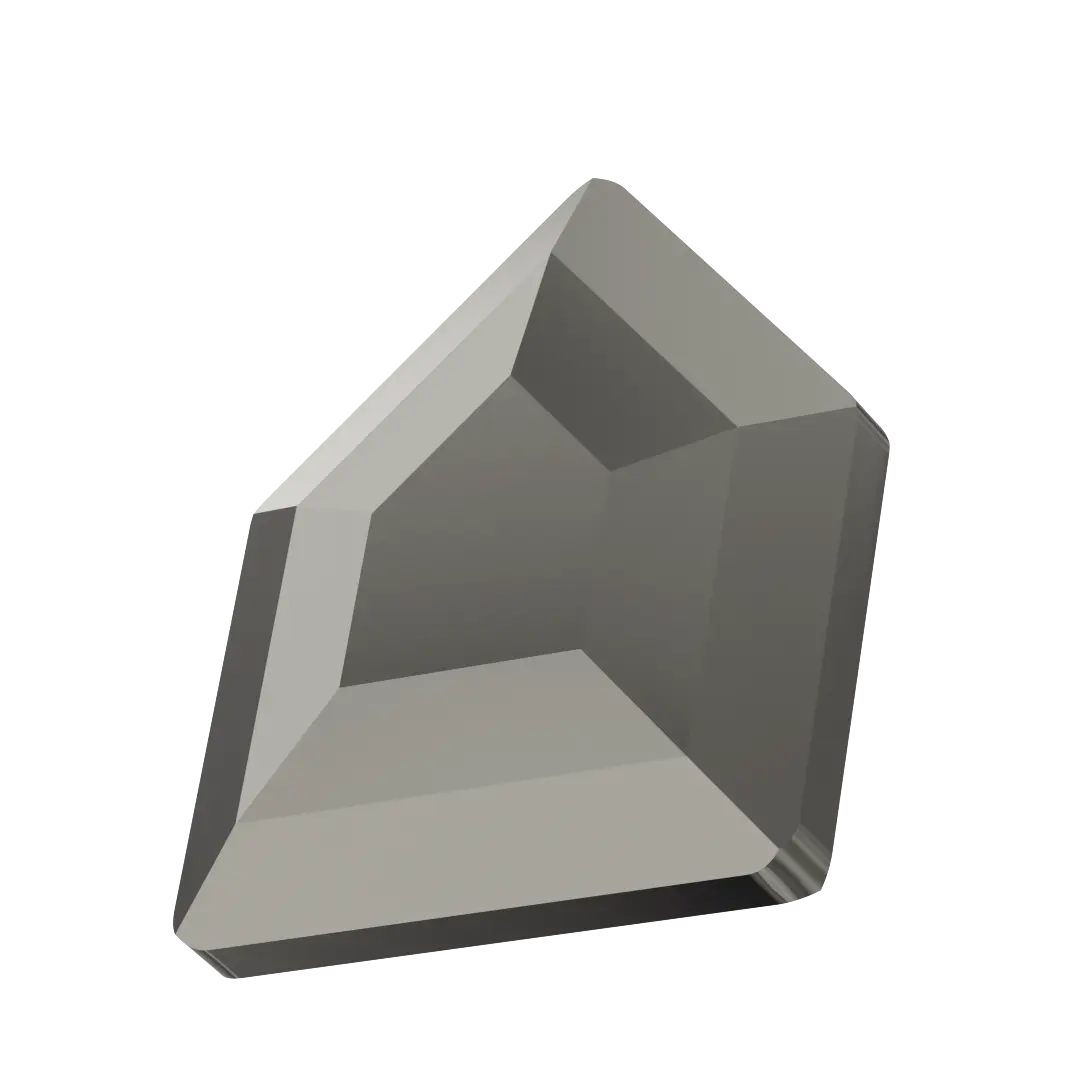 Serinity Hotfix Flat Back Crystals Small Pentagon (2775) Jet Hematite - Bluestreak Crystals