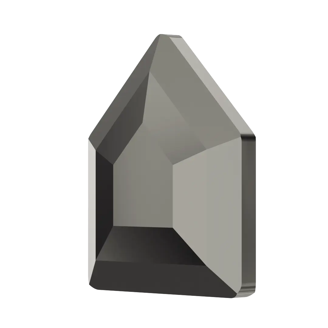 Serinity Hotfix Flat Back Crystals Small Pentagon (2775) Jet Hematite - Bluestreak Crystals