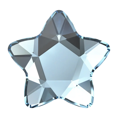 Serinity Hotfix Flat Back Crystals Star Flower (2754) Aquamarine - Bluestreak Crystals