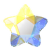 Swarovski Flat Back Crystals Non Hotfix Star Flower (2754) Crystal AB - Bluestreak Crystals