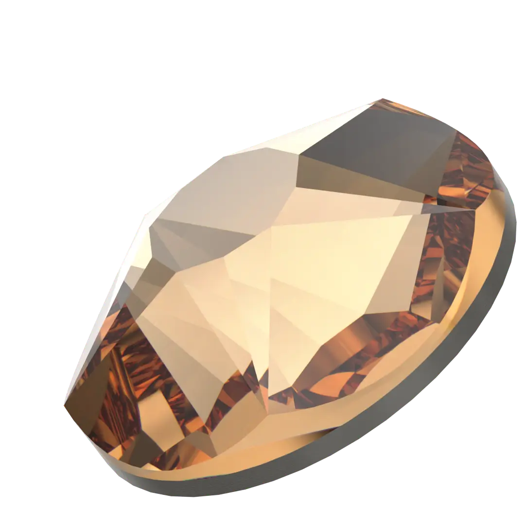 Serinity Hotfix Flat Back Crystals Star Rose (2100) Light Colorado Topaz - Bluestreak Crystals