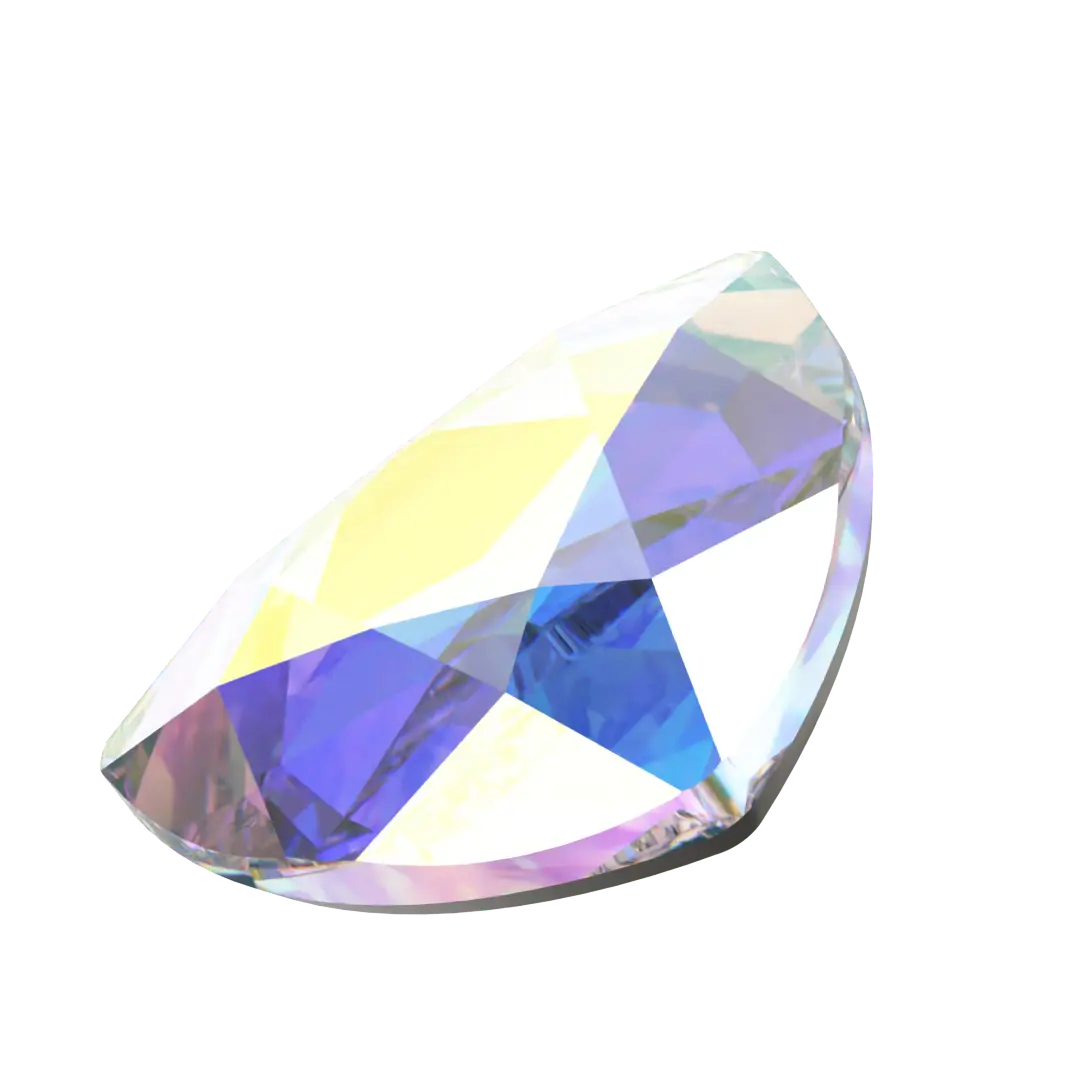 Serinity Flat Back Crystals Non Hotfix Trilliant (2472) Crystal AB - Bluestreak Crystals