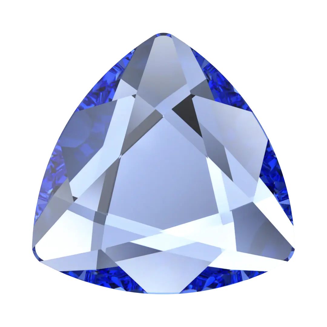 Serinity Hotfix Flat Back Crystals Trilliant (2472) Sapphire - Bluestreak Crystals