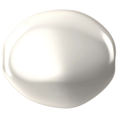 Swarovski Pearls Baroque Coin (5842) Crystal White - Bluestreak Crystals