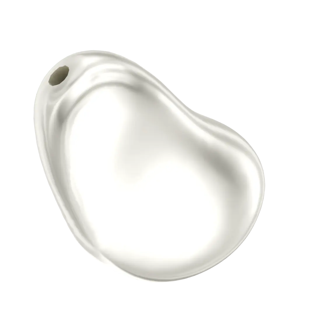 Swarovski Pearls Baroque Drop (5843) Crystal White - Bluestreak Crystals