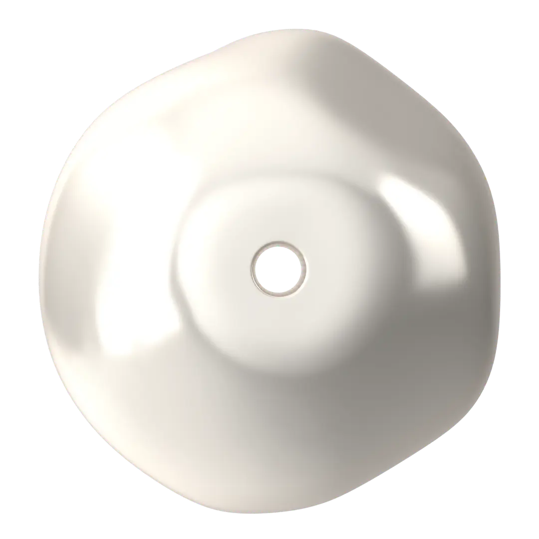 Serinity Pearls Baroque Round (5841) Crystal White - Bluestreak Crystals