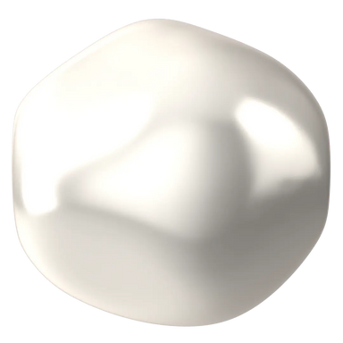 Serinity Pearls Baroque Round (5841) Crystal White - Bluestreak Crystals