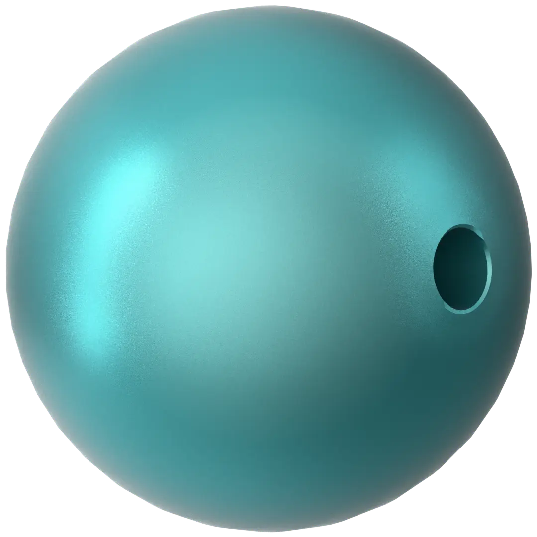 Serinity Pearls Round (5810) Crystal Iridescent Dark Turquoise - Bluestreak Crystals
