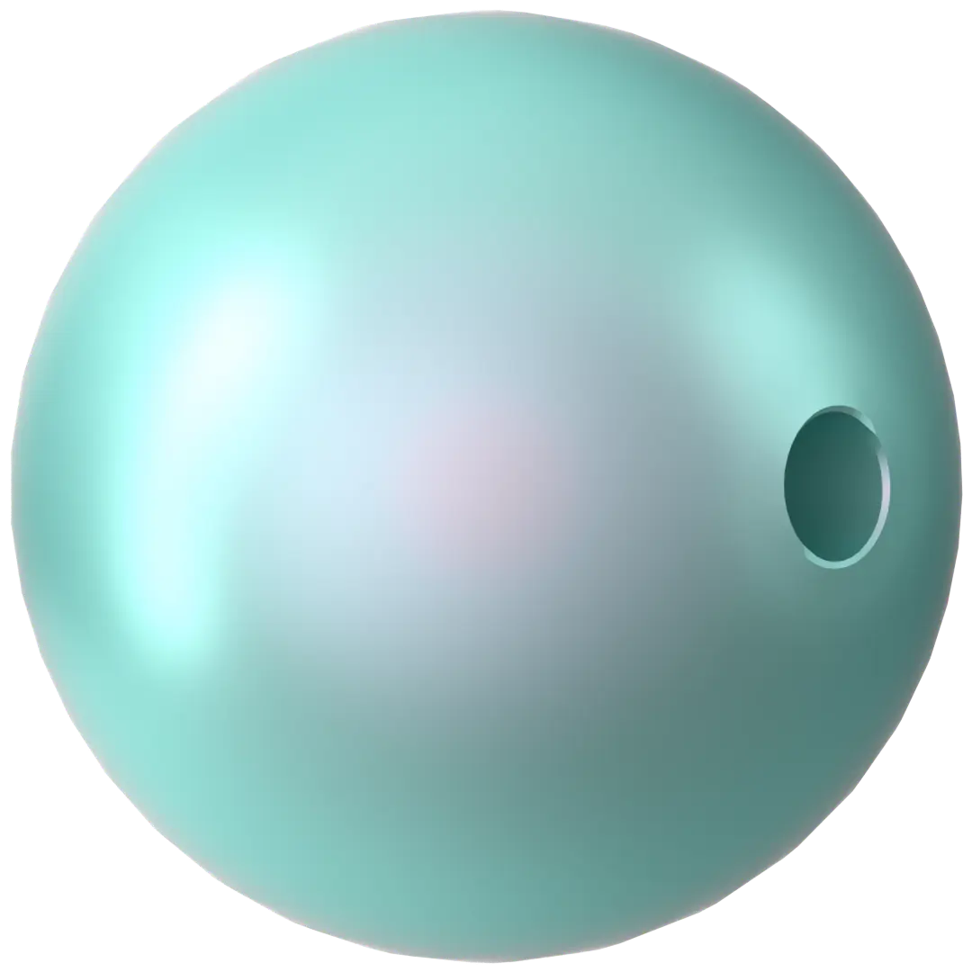 Serinity Pearls Round (5810) Crystal Iridescent Light Turquoise - Bluestreak Crystals