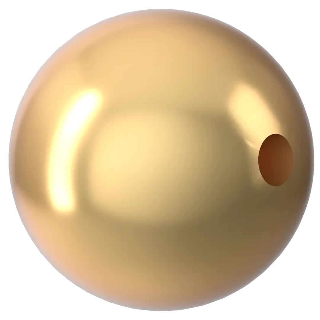 Swarovski Pearls Round Half Drilled (5818) Crystal Gold - Bluestreak Crystals