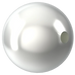 Swarovski Pearls Round Half Drilled (5818) Crystal Moonlight - Bluestreak Crystals