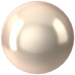 Swarovski Pearls Round No Hole (5809) Crystal Creamrose - Bluestreak Crystals