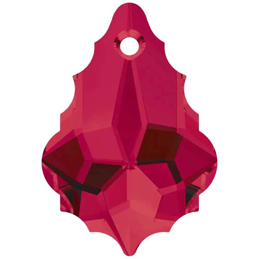 Swarovski Pendants Baroque (6090) Ruby - Bluestreak Crystals