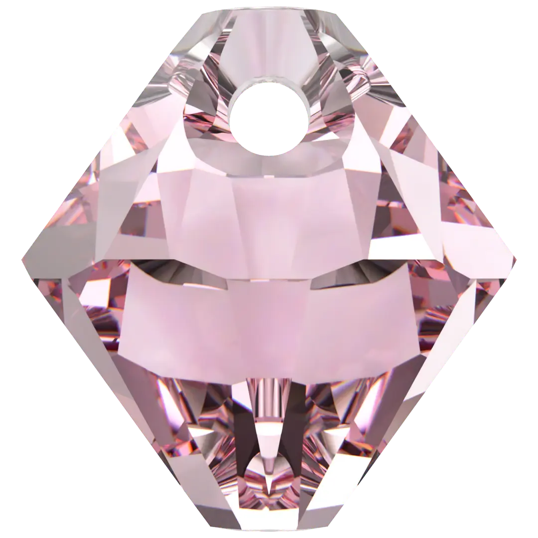 Serinity Pendants Bicone Cut (6328) Light Rose - Bluestreak Crystals