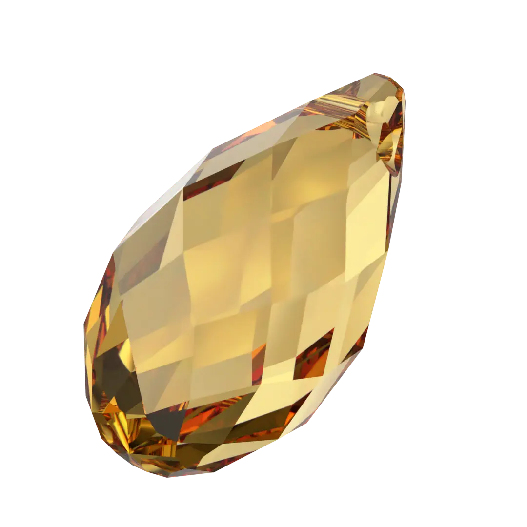 Serinity Pendants Briolette (6010) Golden Topaz - Bluestreak Crystals