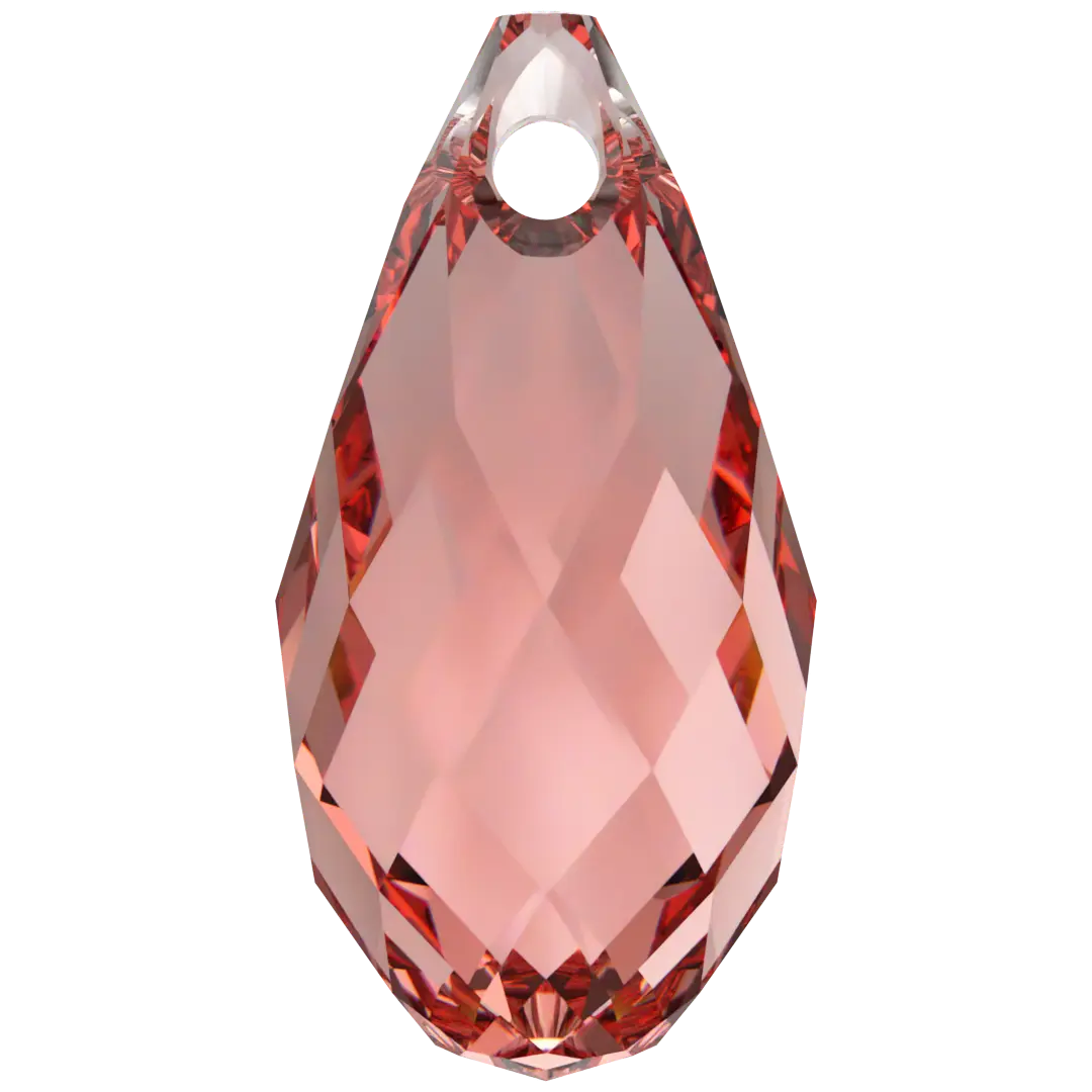 Serinity Pendants Briolette (6010) Rose Peach - Bluestreak Crystals