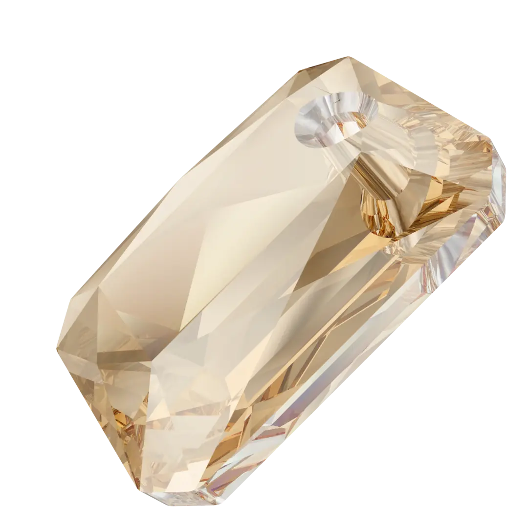 Serinity Pendants Emerald Cut (6435) Crystal Golden Shadow - Bluestreak Crystals