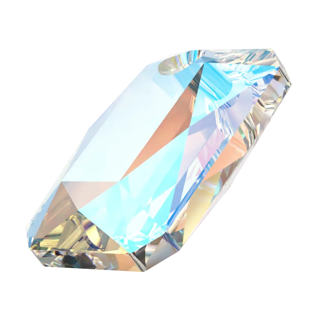 Serinity Pendants Emerald Cut (6435) Crystal Shimmer - Bluestreak Crystals