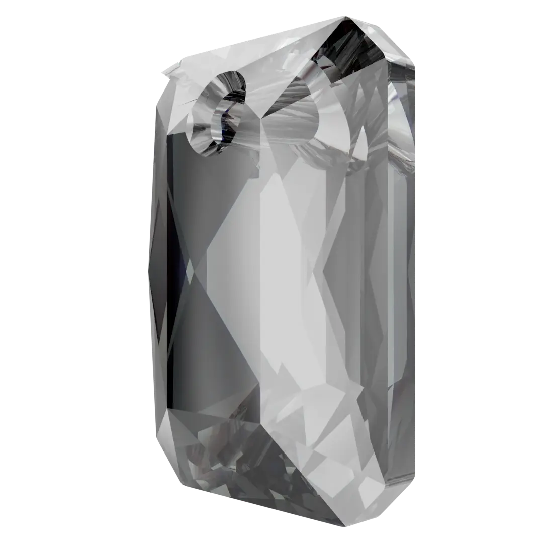 Serinity Pendants Emerald Cut (6435) Crystal Silver Night - Bluestreak Crystals