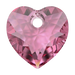Serinity Pendants Heart Cut (6432) Rose - Bluestreak Crystals