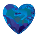Serinity Pendants Honeycomb Heart (6264) Crystal Bermuda Blue P - Bluestreak Crystals