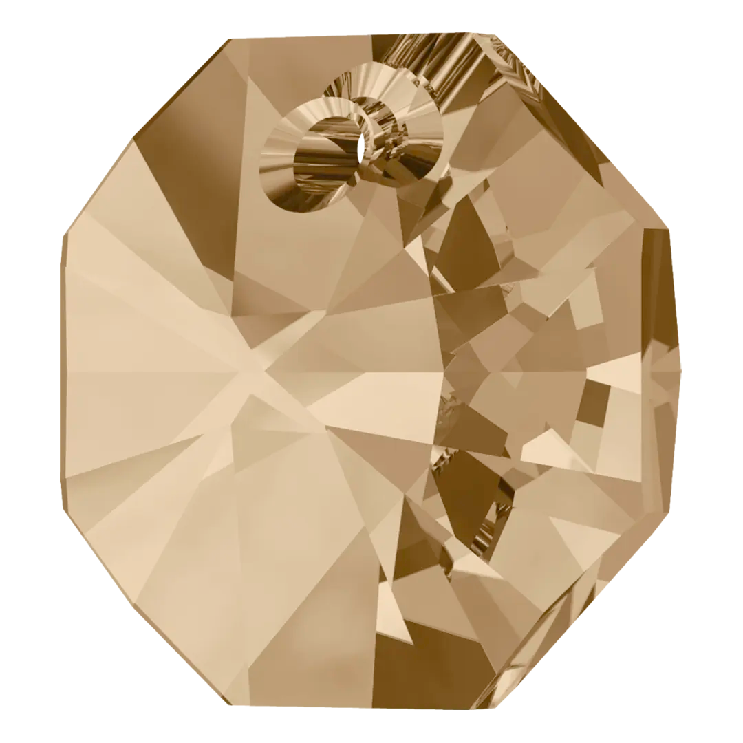 Serinity Pendants Octagon (6401) Crystal Golden Shadow - Bluestreak Crystals