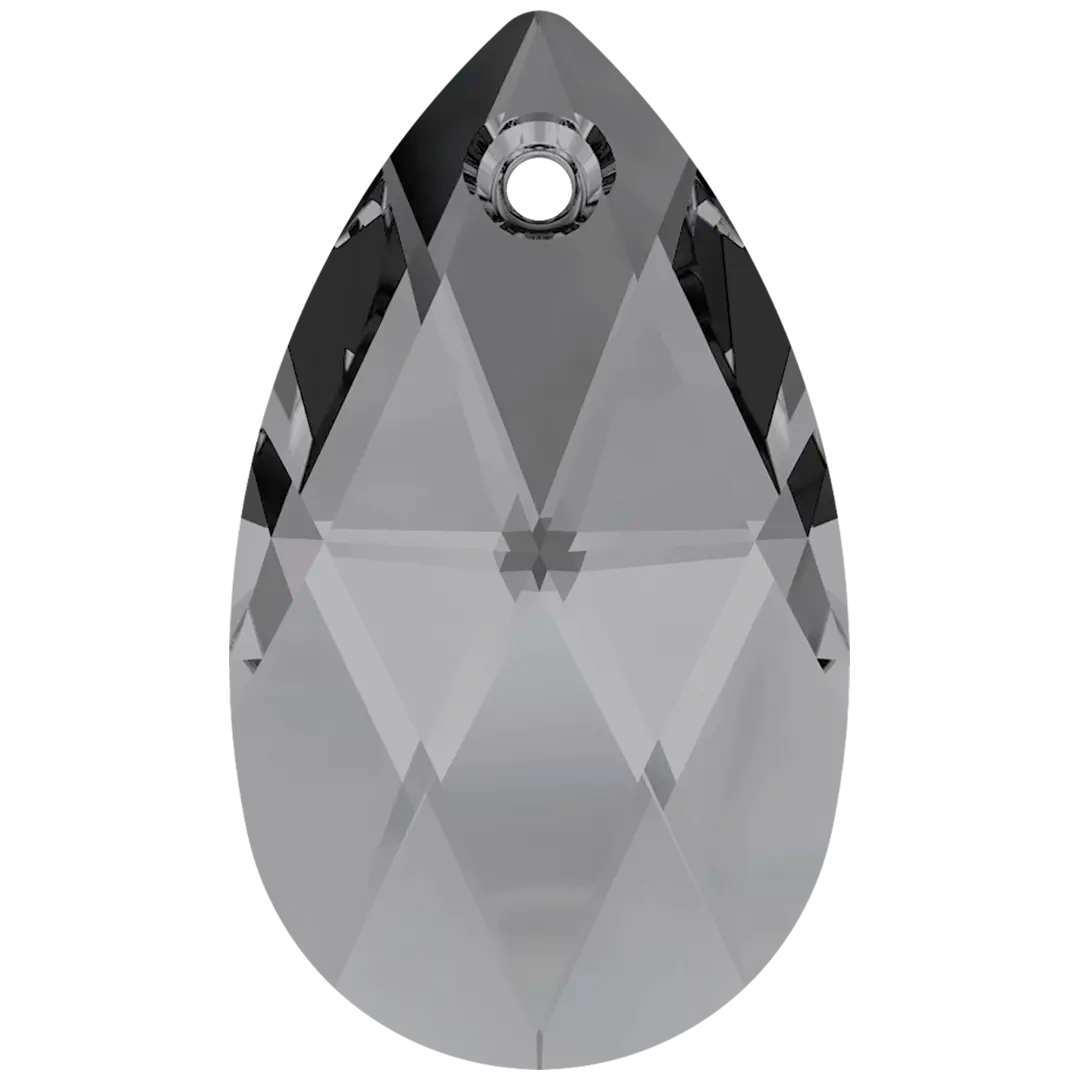 Serinity Pendants Peardrop (6106) Crystal Silver Night - Bluestreak Crystals
