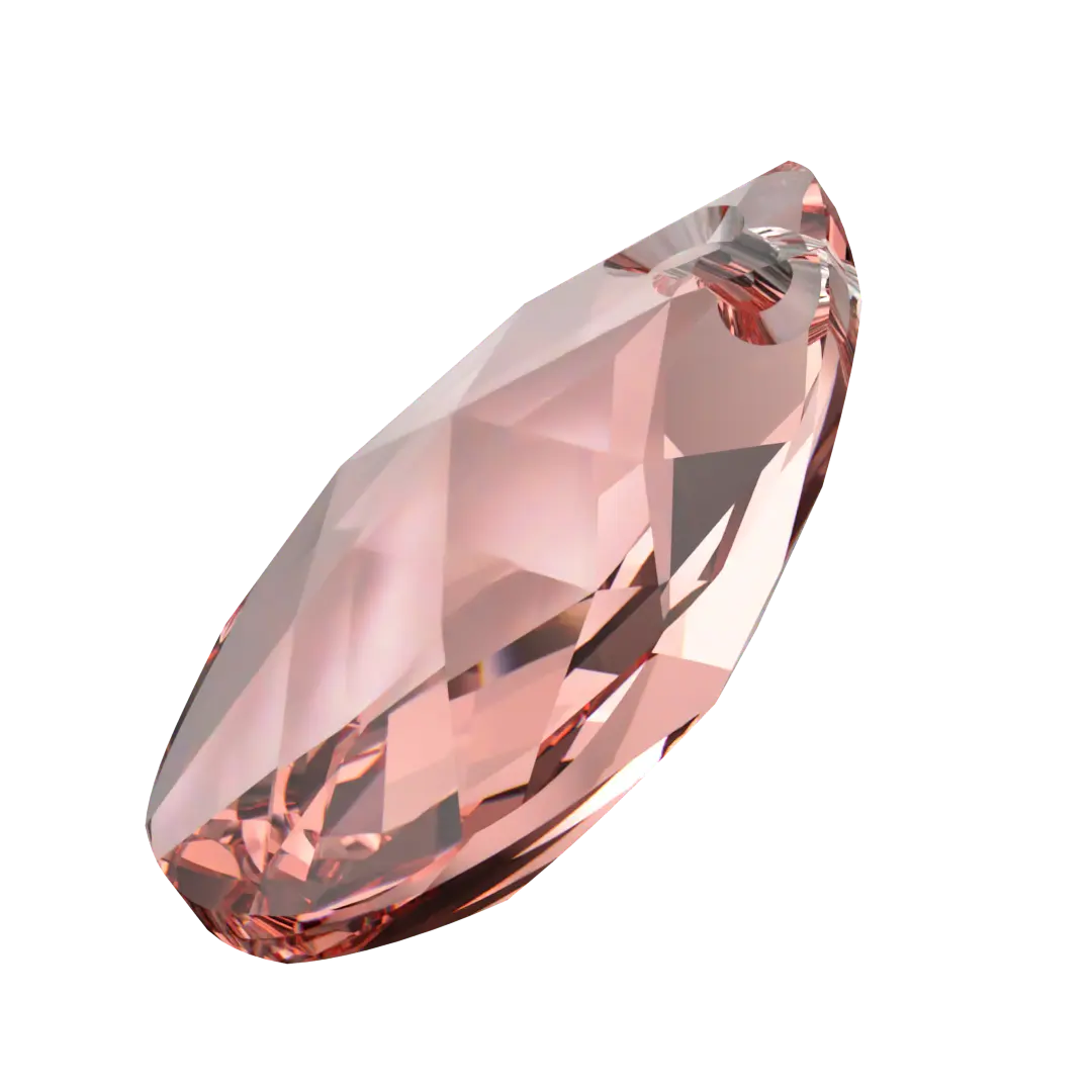 Serinity Pendants Peardrop (6106) Rose Peach - Bluestreak Crystals