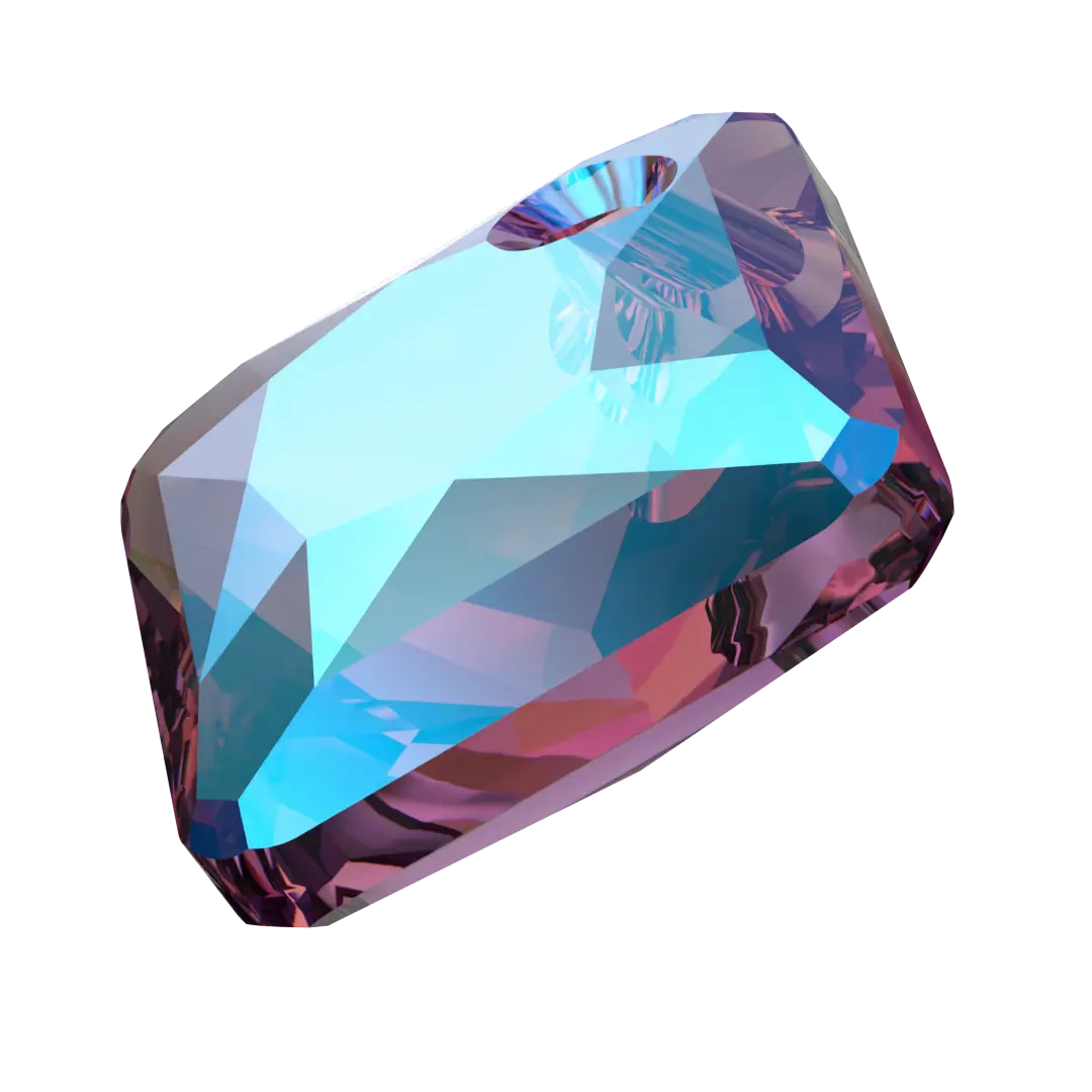 Serinity Pendants Princess Cut (6431) Amethyst Shimmer - Bluestreak Crystals