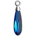 Serinity Pendants Raindrop Rhodium Cap (6533) Crystal Bermuda Blue - Bluestreak Crystals