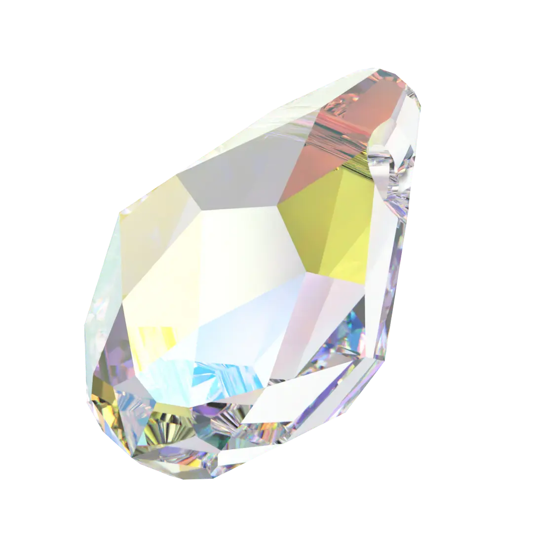 Swarovski Pendants Small Briolette (6007) Crystal AB - Bluestreak Crystals