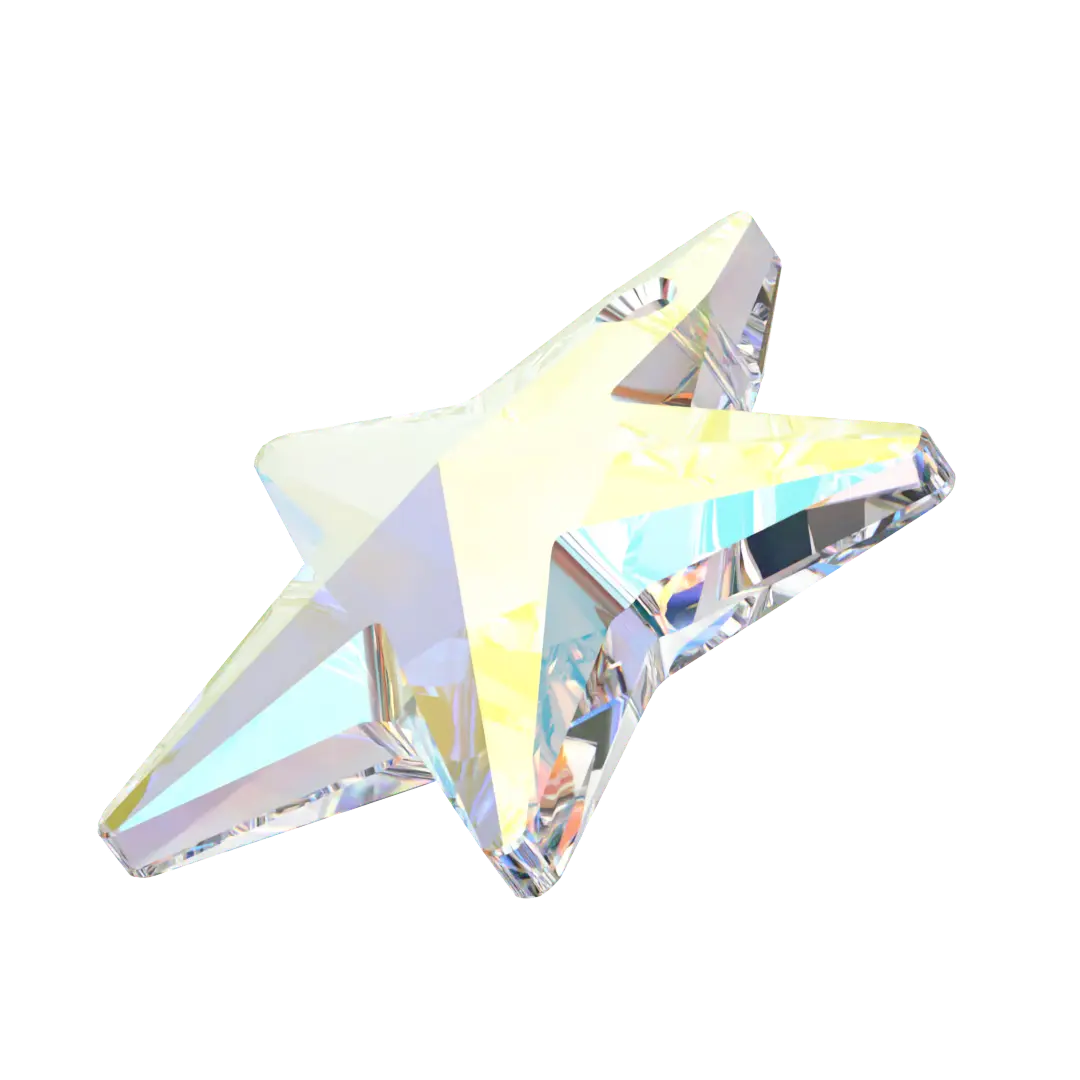 Serinity Pendants Star (6714) Crystal AB - Bluestreak Crystals