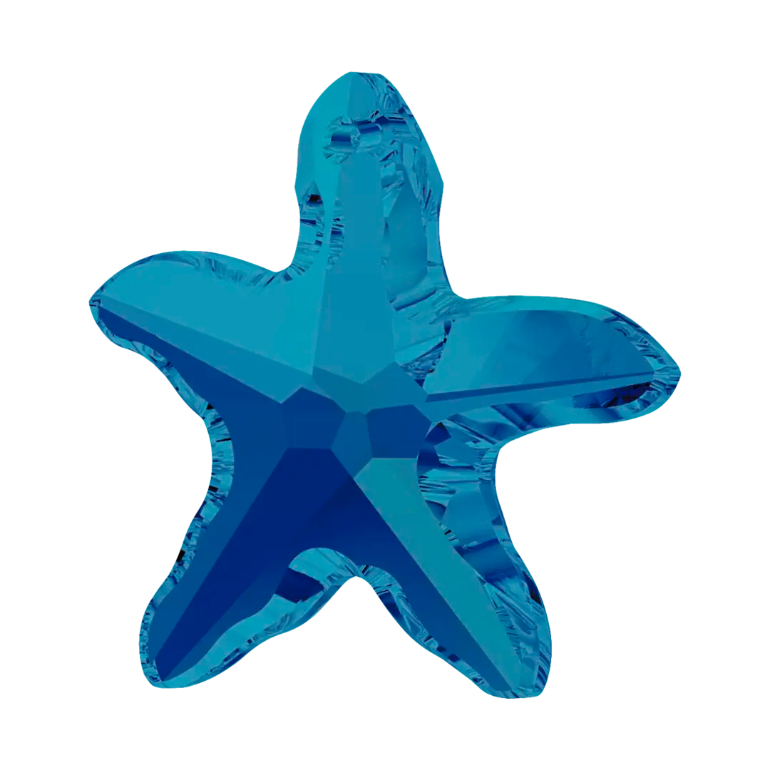 Serinity Pendants Starfish (6721) Crystal Bermuda Blue - Bluestreak Crystals