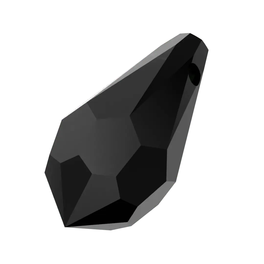 Serinity Pendants Teardrop (6000) Jet - Bluestreak Crystals