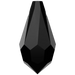 Serinity Pendants Teardrop (6000) Jet - Bluestreak Crystals