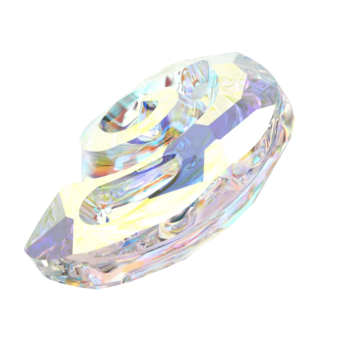 Serinity Pendants Twist Shell (6731) Crystal AB - Bluestreak Crystals