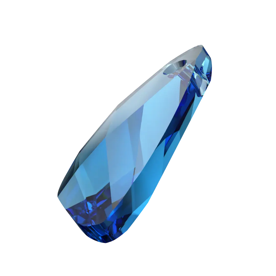 Serinity Pendants Wing (6690) Capri Blue - Bluestreak Crystals