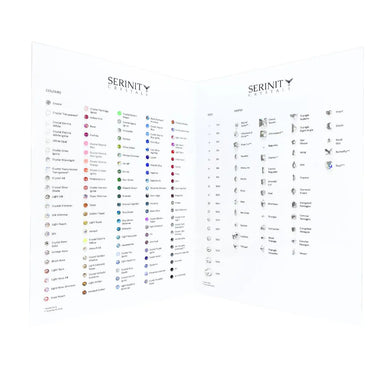 Serinity Rhinestones Colour Chart - Bluestreak Crystals