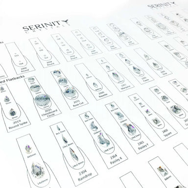 Serinity Rhinestones Nail Art Chart - Bluestreak Crystals