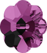 Serinity Sew On Crystals Daisy Spacer (3700) Amethyst UNFOILED - Bluestreak Crystals