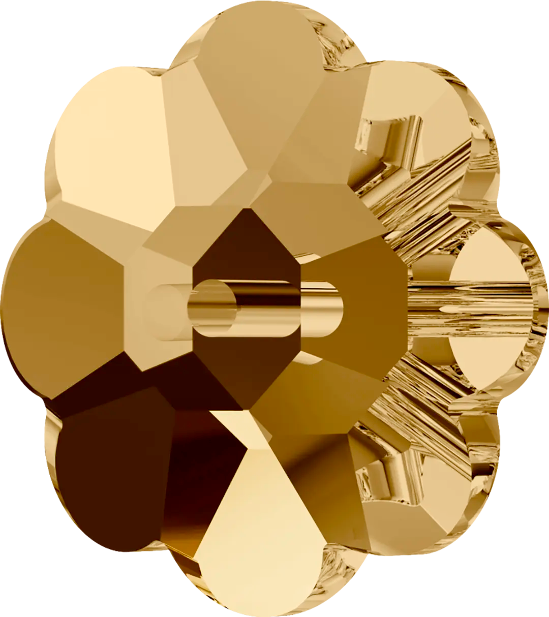 Serinity Sew On Crystals Daisy Spacer (3700) Crystal Golden Shadow UNFOILED - Bluestreak Crystals