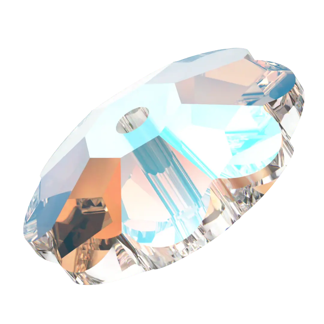 Serinity Sew On Crystals Daisy Spacer (3700) Crystal Shimmer UNFOILED - Bluestreak Crystals