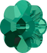 Serinity Sew On Crystals Daisy Spacer (3700) Emerald UNFOILED - Bluestreak Crystals
