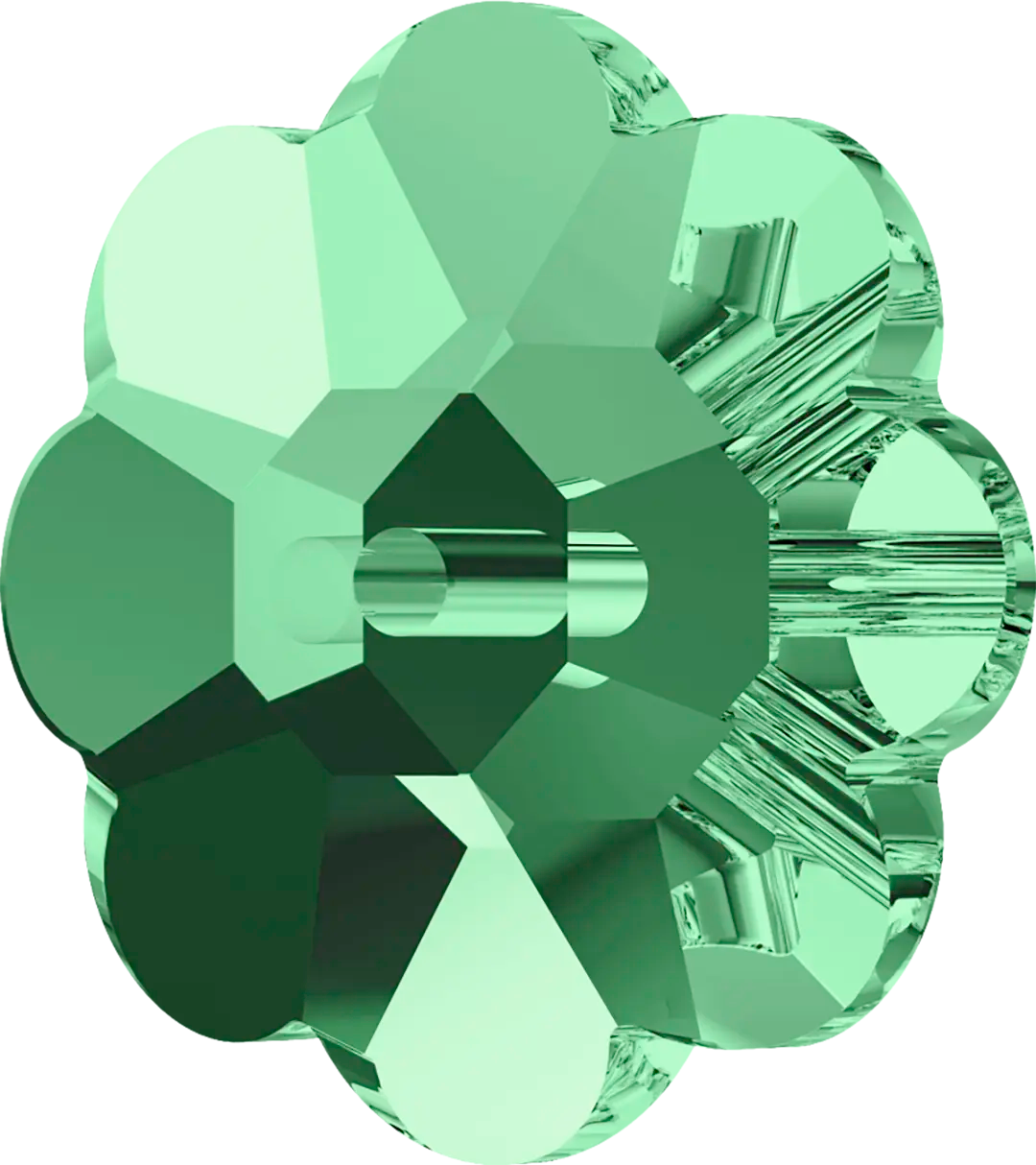 Serinity Sew On Crystals Daisy Spacer (3700) Majestic Green UNFOILED - Bluestreak Crystals