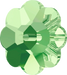 Serinity Sew On Crystals Daisy Spacer (3700) Peridot UNFOILED - Bluestreak Crystals