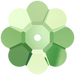 Serinity Sew On Crystals Daisy Spacer (3700) Peridot UNFOILED - Bluestreak Crystals