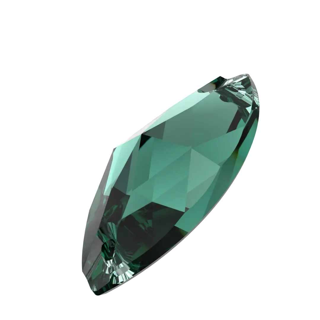 Serinity Sew On Crystals Navette (3223) Emerald - Bluestreak Crystals