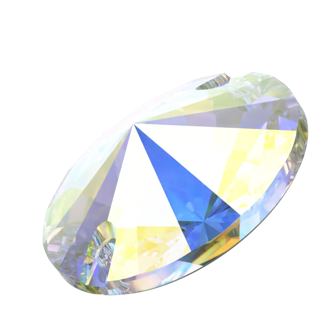 Serinity Sew On Crystals Rivoli (3200) Crystal AB - Bluestreak Crystals
