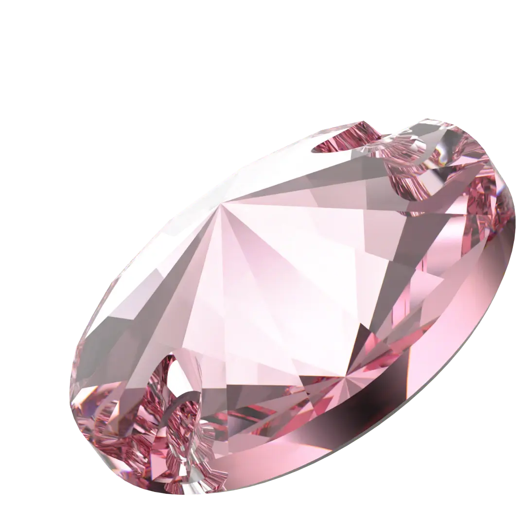 Serinity Sew On Crystals Rivoli (3200) Light Rose - Bluestreak Crystals