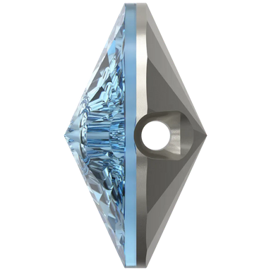 Serinity Sew On Crystals Rivoli Button (3015) Aquamarine - Bluestreak Crystals